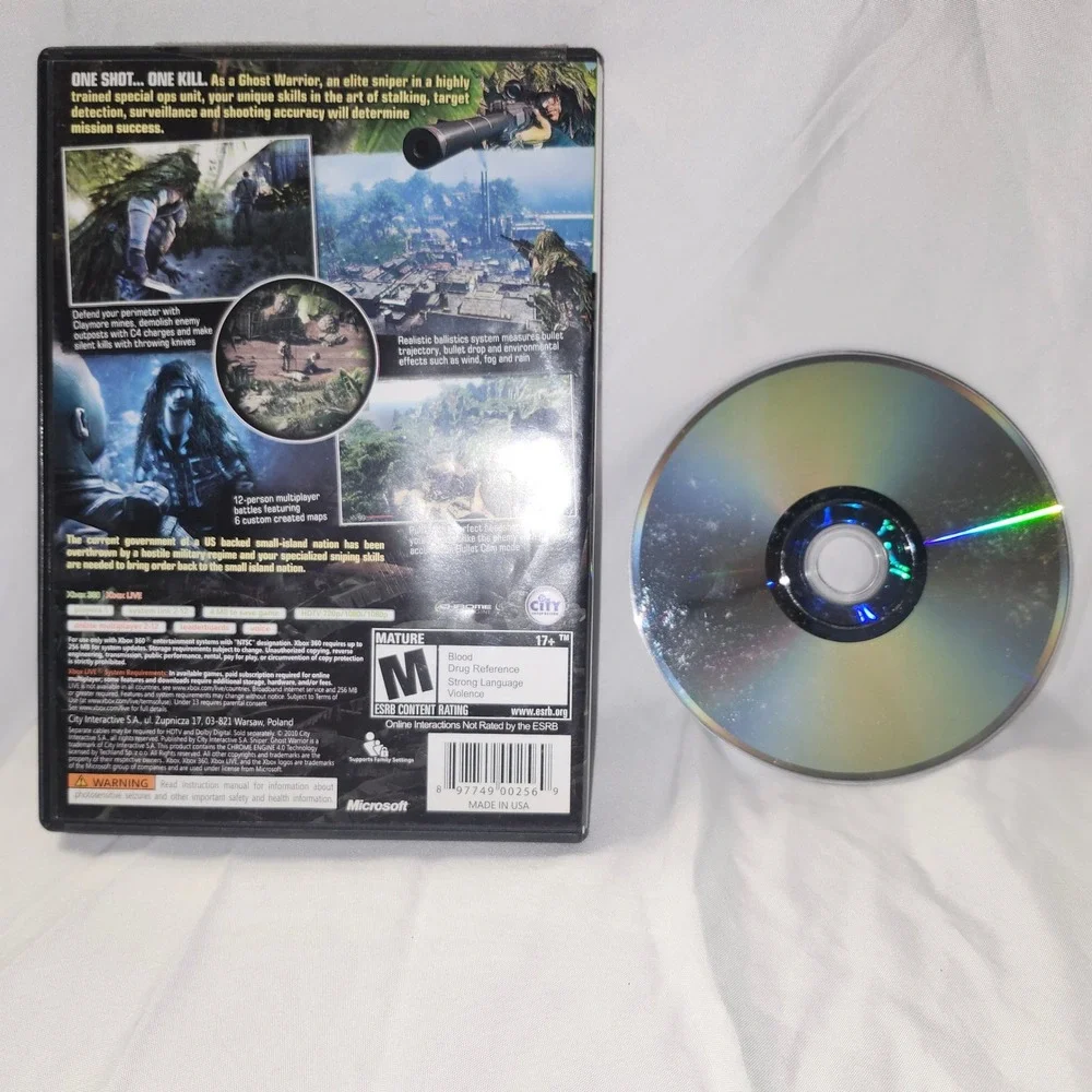 Sniper‎ Ghost Warrior Xbox 360 Tactical Shooter Video Game City Interactive NTSC